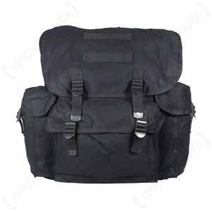 Reproduction Black GERMAN Army Rucksack / Backpack CANVAS Bag - Picture 1 of 3