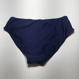 NEW Swim Bikini Bottoms Womens Size XL Navy Blue High Waist Hipster Poly Spandex - Picture 1 of 11