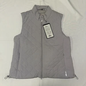 Foray Women's Golf Diamond Stitch Packable Vest Size L Gray - Picture 1 of 4