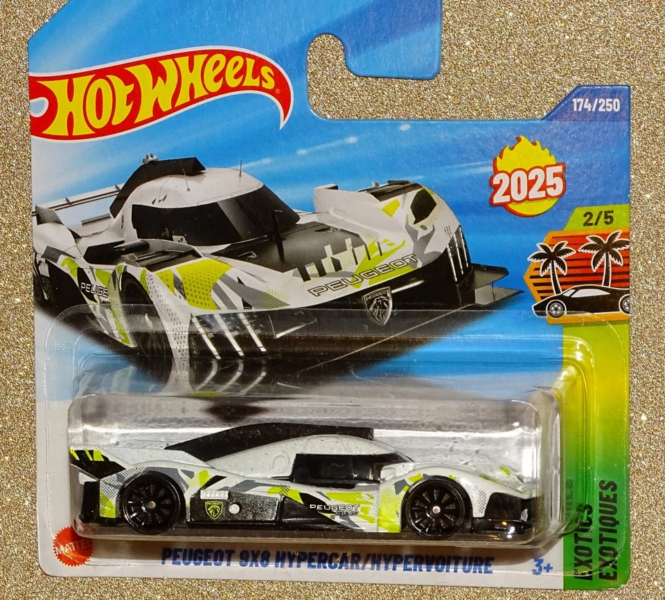 HOT WHEELS 1/64 PEUGEOT 9X8 Hypercar WEC (EXOTICS 2025) sous blister neuf - Photo 1/4