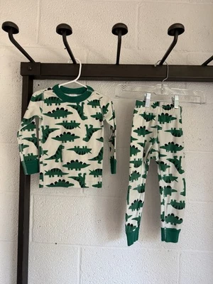 Б/у в отличном состоянии пижама динозавра Hanna Andersson размер 90 США 3T Long Johns зеленая - Изображение 1 из 4
