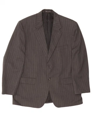 IZOD Mens 2 Button 3/4 Sleeve Blazer Jacket UK 42 XL Grey Pinstripe DD13 - Image 1 of 3