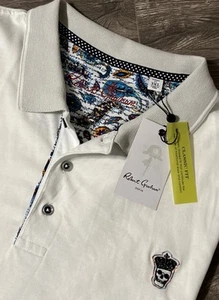 Robert Graham Men’s NWT Lucifer Classic Fit Short Sleeve White Polo Shirt SZ 3XL - Picture 1 of 10