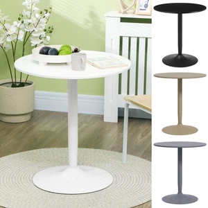 Round Dining Table, Modern Kitchen Table with Steel Base - Picture 1 of 45