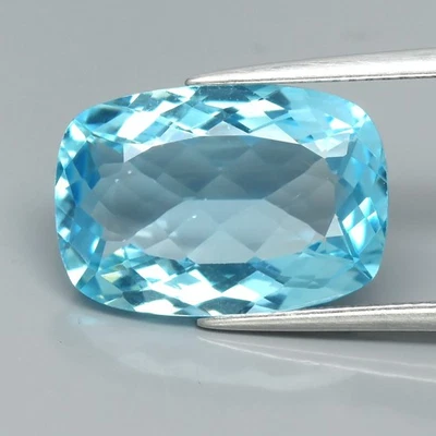 Cojín VVS natural topacio azul cielo 11,04 quilates 16,5 x 11,5 mm Brasil Foto 1 de 4