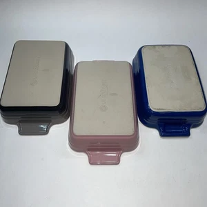 Lot Of 3 Le Creuset 5x7" Baking Rectangular 9" Casserole Stoneware Dish - Picture 1 of 14