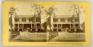 SV027_048 Stereoview House Where Gen. Lee Signed Capitulation Papers - Picture 1 of 1