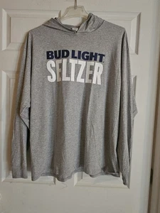 Camiseta con Capucha Bud Light Seltzer XL Extra Grande Gris Fruta del Telar - Imagen 1 de 3