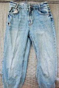 Zara straight leg girls jeans light wash size 11-12 - Picture 1 of 3