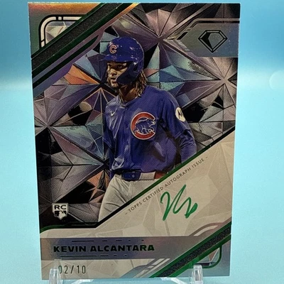 2025 Diamond Icons Kevin Alcantara Black Parallel with Green Ink/10 RC Auto Cubs - Image 1 of 4