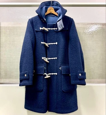 Nigel Cabourn Reversible Montgomery Coat Navy Watercolor Windowpane Size 46 Jap - Image 1 of 4