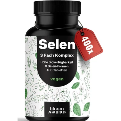 Selenium high-dose triple complex - 400 tablets - 200µg selenium - Vegan - Bild 1 von 4