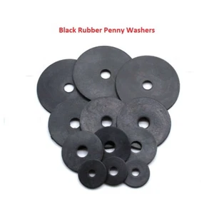 Rubber Mudguard Penny Fender Sealing Washers M5 M6 M8 M10 M12 - Pack of 10 - Picture 1 of 1