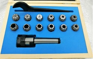 ER20 milling collet set,0.015mm precision ,2-13mmx1mm, with MT2 shank - Bild 1 von 1