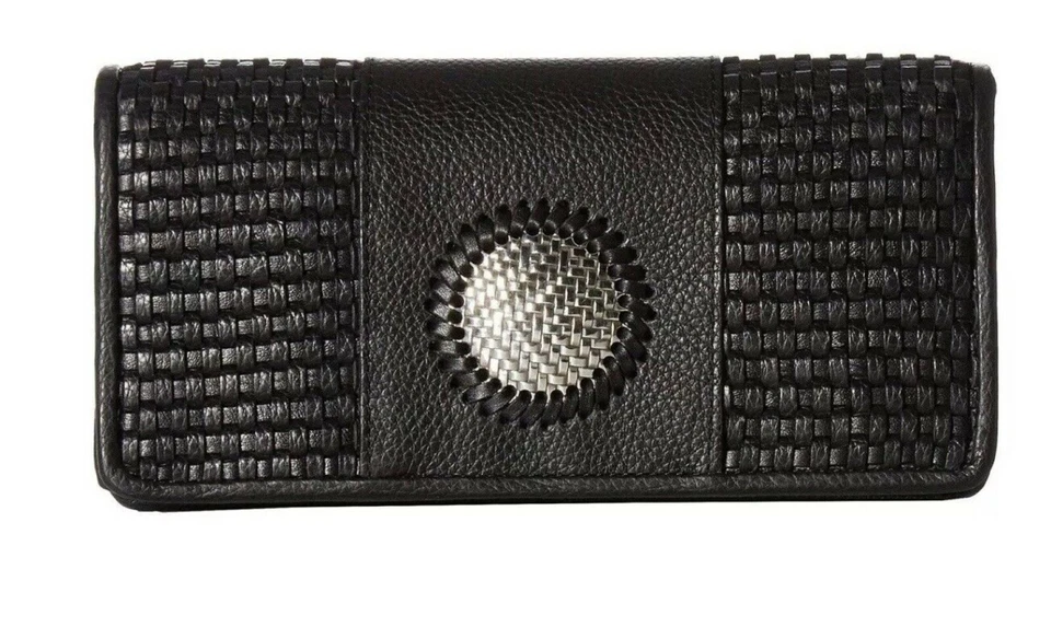 Brighton Talana Large Slim Black Leather Pebbled Wallet T34733