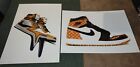 2x DEATH NYC ltd ed street art print 45x32cm Nike Air Jordans 🏀 NBA sneakers