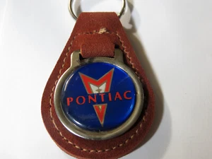 Portachiavi Pontiac in pelle scamosciata marrone - Foto 1 di 2