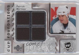 2006-07 Upper Deck The Cup Foundations Quad Jerseys /25 Patrick Marleau #CQ-PM