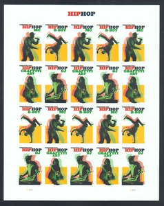 10 hojas de Estados Unidos en estado bastante bueno casi nuevo #5480-5483 - música hip-hop - Imagen 1 de 3