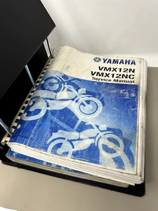 VTG Yamaha Motorcycle Repair Manual W/Original Binder VMX12N, VMX12NC, XV1300D - Picture 1 of 21