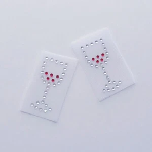 Weinglas Applikation, Weinkelch Strass Transfer, Weinglas Toast, Hochzeit - Bild 1 von 2