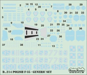 ModelMaker 1/32 D32214 Polish F-35 Generic Set Aircraft Decal - Bild 1 von 2