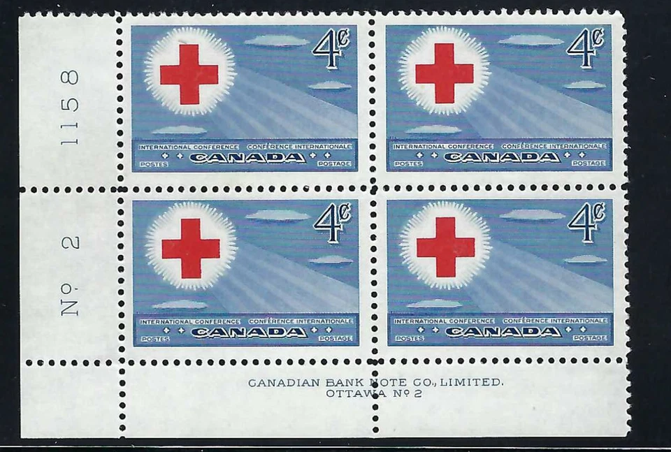CANADÁ - UNITRADE 317 - MUY BUEN ESTADO - BLOQUE DE PLACAS LL - PL.  2 - CRUZ ROJA CONF. - 1952 Foto 1 de 1