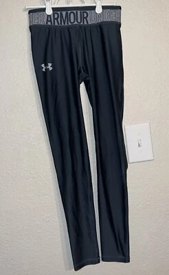 Under Armour UA Leggings Youth XL YXL  Gray Waist 24” Length 25” - Image 1 of 4