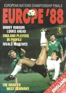 EUROPE '88 FINALS PROGRAMME ~ OFFICAL FA ENGLAND PROGRAMME FOR THE 1988 EUROS - Picture 1 of 1