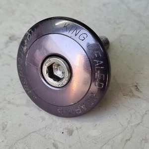 Chris King Aheadset 1 1/8” headset Top cap and bolt pewter retro bicycle bike - Picture 1 of 11