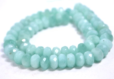 15-inch strand fine quality Green Quartz Gemstone beads - faceted 10mm - A9264c - Image 1 of 2