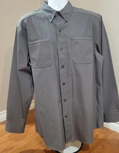 Ridgecut Toughwear Shirt Mens Large Gray Utility Button Up Long Sleeve Workwear - Picture 1 of 10