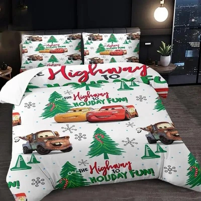 皮克斯汽车闪电麦昆和公路上的朋友度假乐趣床上用品套装 — 第 1/2 张图片