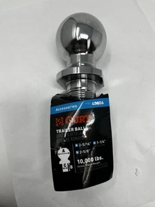 CURT 40006 Chrome Trailer Hitch Ball, 10,000 lbs, 2-5/16-Inch Diameter, 1-1/4 - Picture 1 of 3