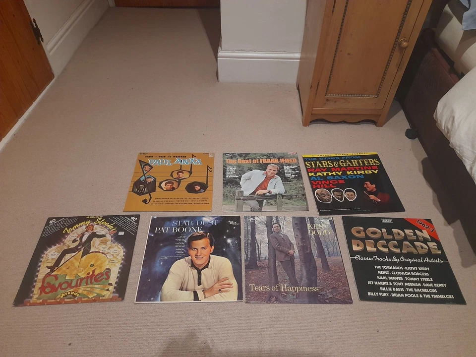 Collection 7 1960s Pop vinyl LPs Records Paul Anka Frank Ifield Ken Dodd Boone - Image 1 of 1