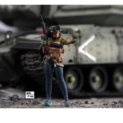 Homemade 1/72 Tactical Girls 1 Action Figure Finished Colored Model NEW！ - Image 1 of 4