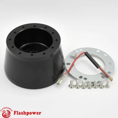 6 Bolt Steering Wheel Adapter GM Buick Pontiac Chevy Ididit Flaming River Black - Image 1 of 4