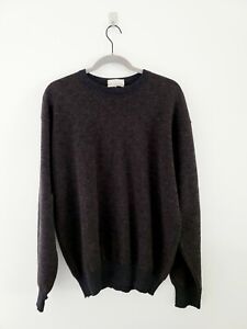 Tricots St Raphael Bloomingdale's Vintage Black Orange Pure New Wool Sweater L