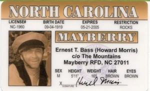 Ernest T Bass Howard Morris Mayberry Lizenz KOSTENLOSER VERSAND - Bild 1 von 1