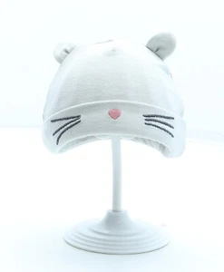 NEXT Girls Grey Cotton Beanie Size S - Cat Ears Size 0-3 Months - Picture 1 of 10