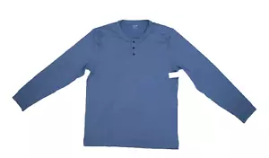 Old Navy Beyond 4-Way Stretch Long Sleeve Henley T-Shirt Wintry Blue Womens M - Picture 1 of 10