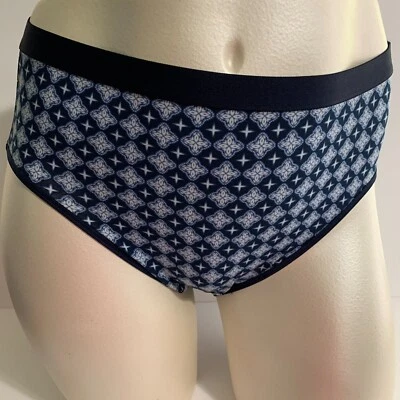 Catherines Bragas de Corte Alto Ropa Interior Estrella Mezcla de Algodón Azul Marino Blanco Talla Grande 3X Foto 1 de 4