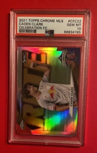 PSA 10 2021 Topps Chrome MLS Caden Clark Celebration FC Soccer Rookie RC #CFC22 - Picture 1 of 3