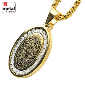 Colgante Virgen María Guadalupe Acero Inoxidable 3 mm Caja Cadena Collar SCP 152 G - Imagen 1 de 3