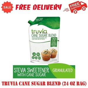 Truvia Cane Sugar Blend, Mix Of Stevia Sweetener And Cane Sugar (24 oz Bag) - Picture 1 of 5