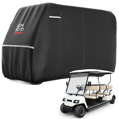 600D Golf Cart Cover Weatherproof Heavy Duty for EZGO Club Car 6 / 4+2 Passenger - Image 1 of 4