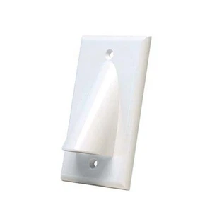 Eagle Bulk Cable Wall Plate White Single Gang Ribbon Relaxed Satellite QuickPort - Picture 1 of 1