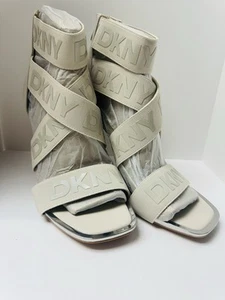 DKNY CODA - STRAPPY SANDAL SOFT WHITE US 10 - Picture 1 of 9