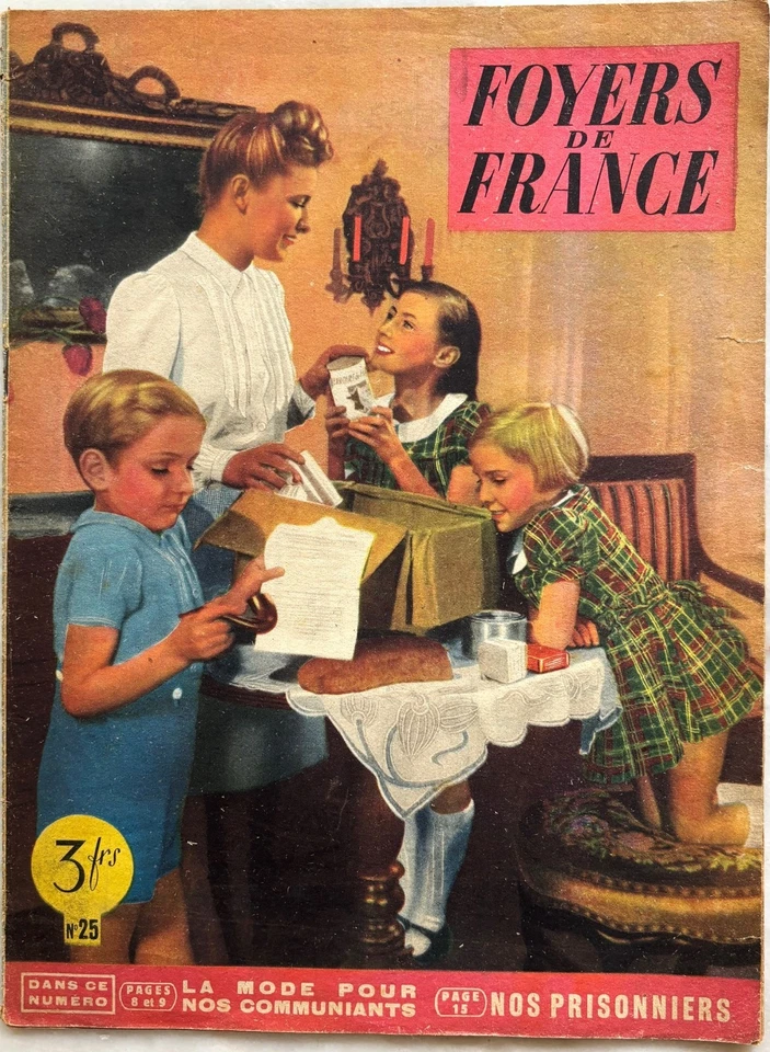 FOYERS DE FRANCE n° 25 du 15 Mars 1943 revue ancienne de mode couture femme - Photo 1/4