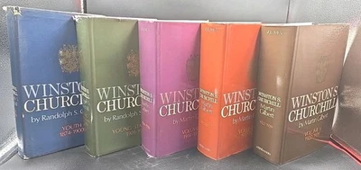 Winston S Churchill Set Randolph Churchill & Martin Gilbert 1-5 1st First 1966 + - Image 1 of 4